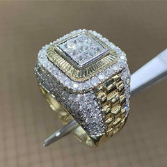 Color Hip Hop Ring for Men Fashion Zircon Stones