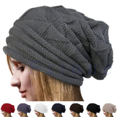 Knitted Baggy Beanie Oversized Winter Hat