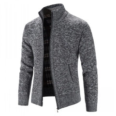 Knitted Sweater Men Fashion Slim Fit Cardigan Causal Coats Solid Single