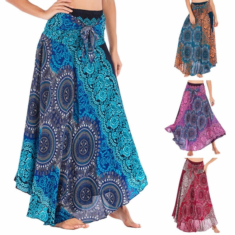 Ethnic Style Fashion Skirts Clothes Bohemian Boho Flowers