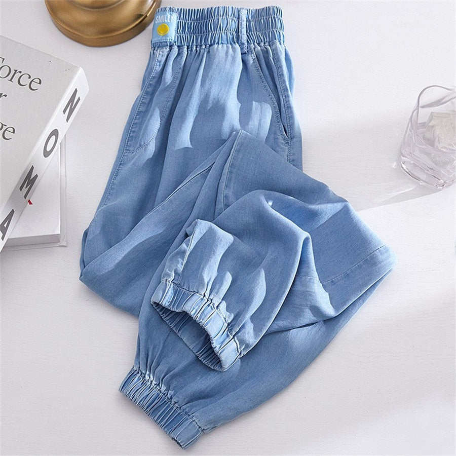 Oversized Thin Harem Fashion Casual Loose High Waist Denim Pants