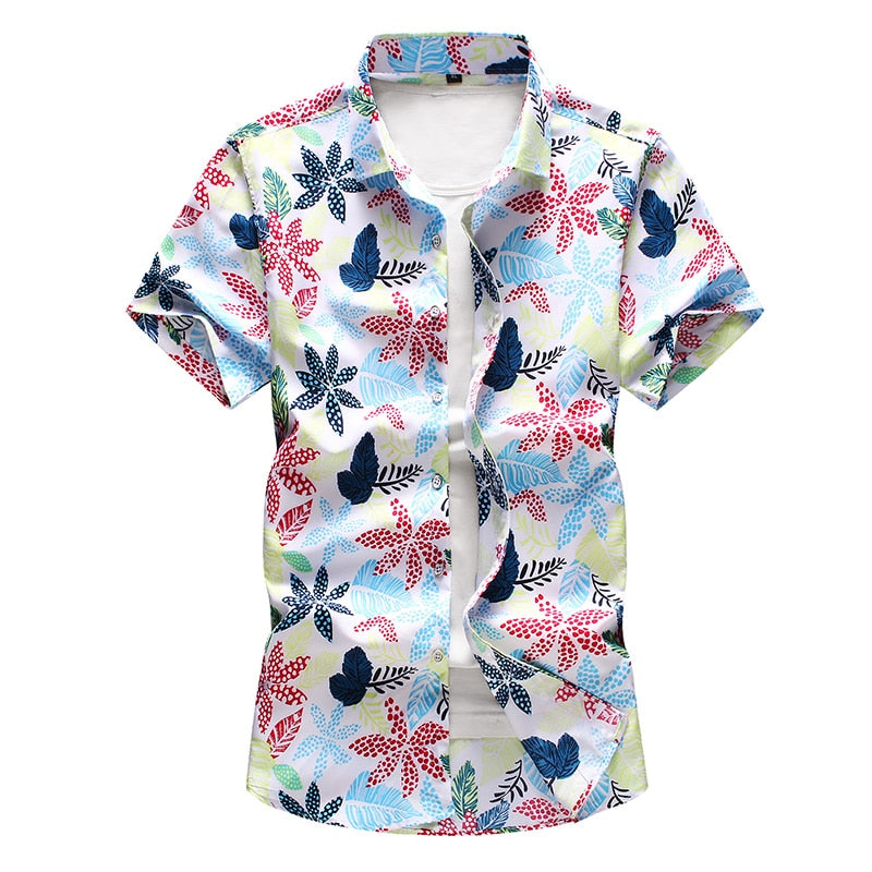 Hawaiian Fashion Casual Printing Short Sleeve Flower Shirt