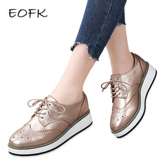 Platform Flats Lace up Classic Footwear Oxford Shoes Lady