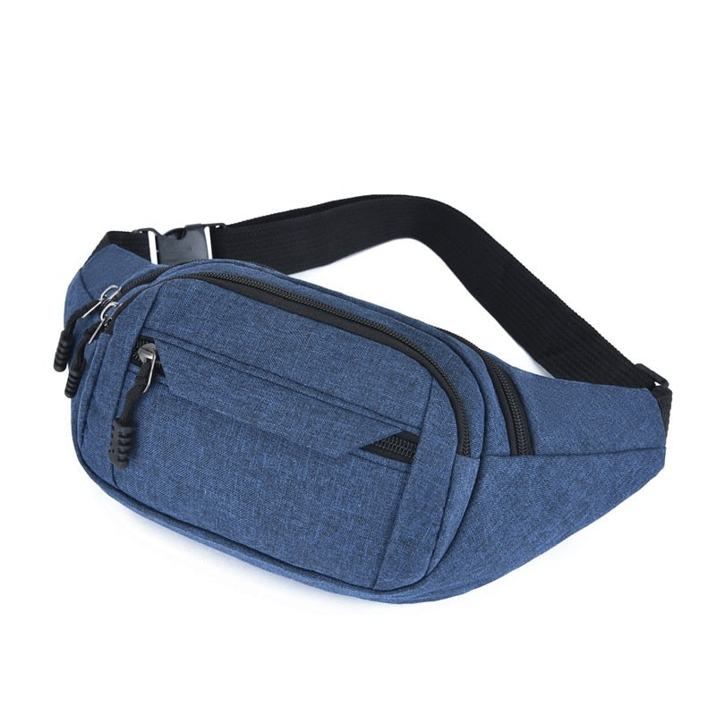 Fashion Men Waist Bag Casual Fanny Pack Canvas Outdoor