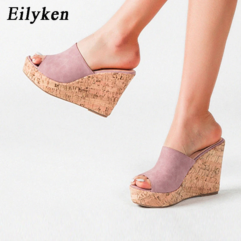 Summer Roman Women's Slippers Wedges Platform High Heels Sandals