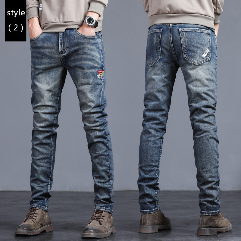 Men's Stretch Skinny Jeans Fashion Casual Denim Slim Fit