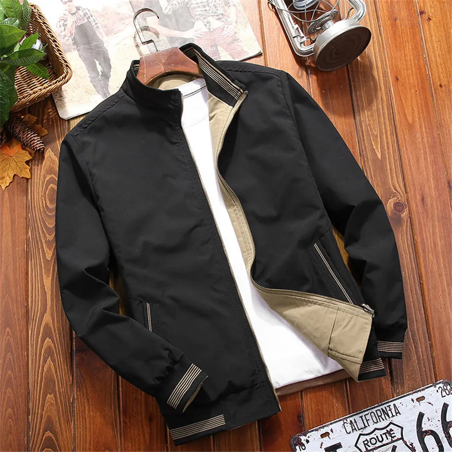 Windbreaker Double-sided Wear Jackets Men Baseball