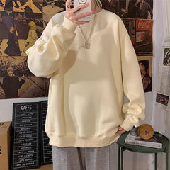 Hoodies Oversize Female Loose Solid Thicken Women Sweatshirts