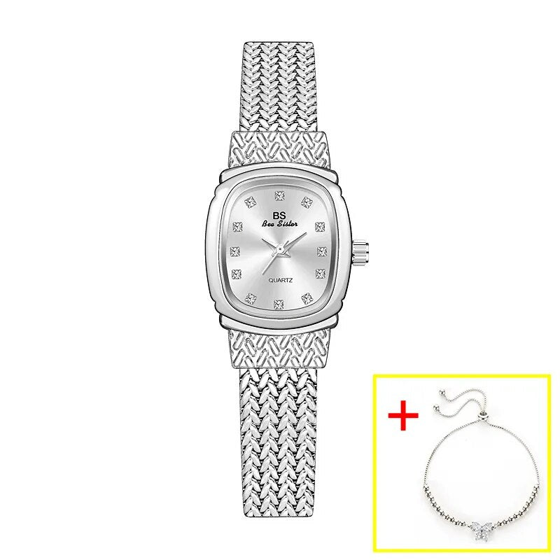 Watch Women Fashion Simple Quartz Wristwatch Stainless Steel