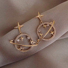 Trendy Moon Dangle Earrings