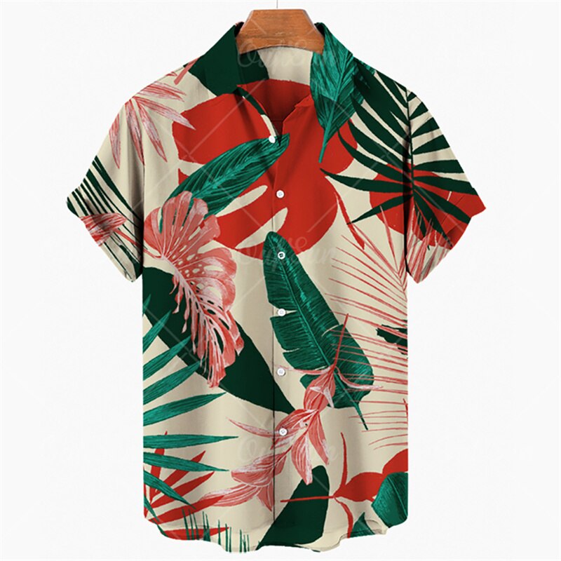 Men's Summer Hawaiian Printed Oversized Floral Shirt