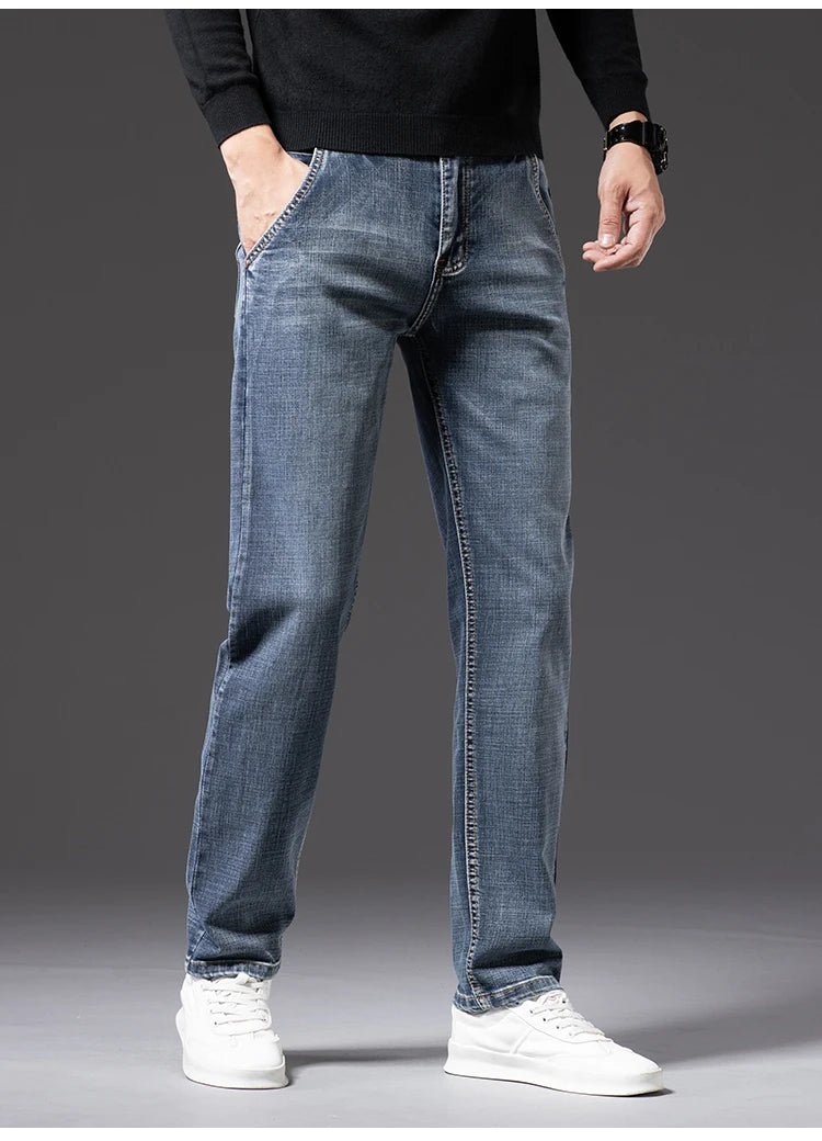 Classic Style Men's Cargo Jeans Fashion Casual