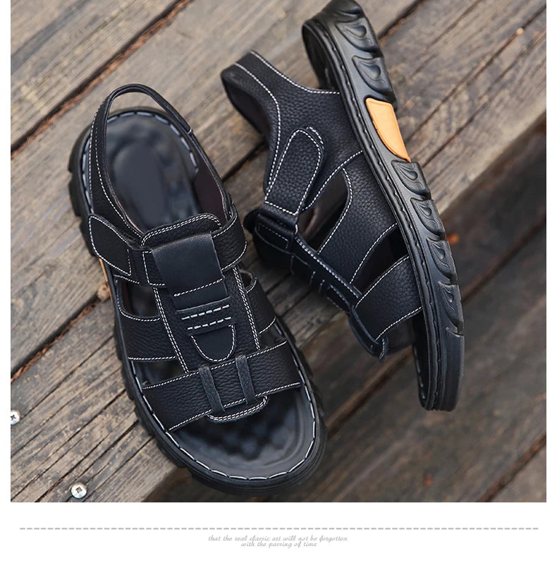 Men Summer Sandals and Slippers Thick-soled Beach Shoes