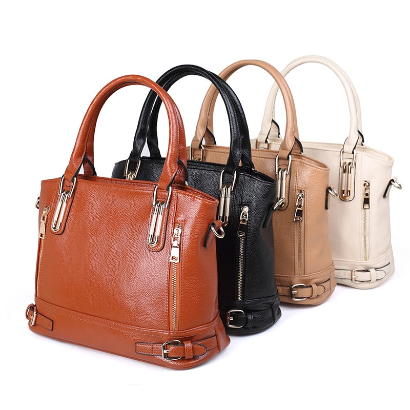 Genuine Leather Women Handbags Fashion Design