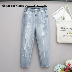 Baggy Jeans Woman Loose Harem High Waist Pants