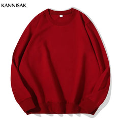 Sweatshirt O-neck Solid Harajuku Pullovers Multicolor Casual