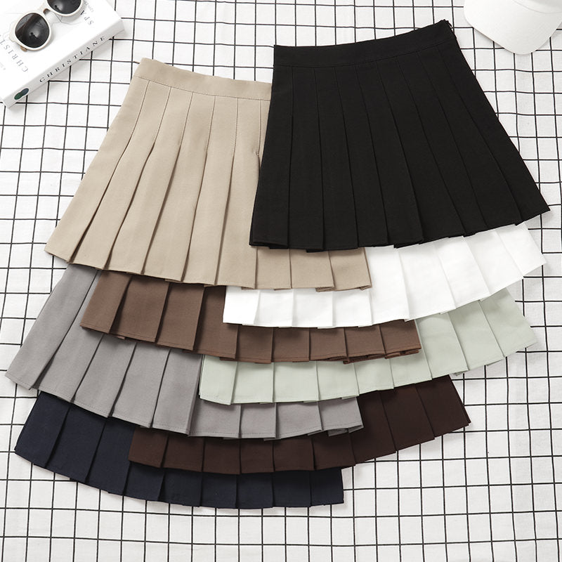 Summer Clothes High Waist Korean Style Mini Pleated Skirt