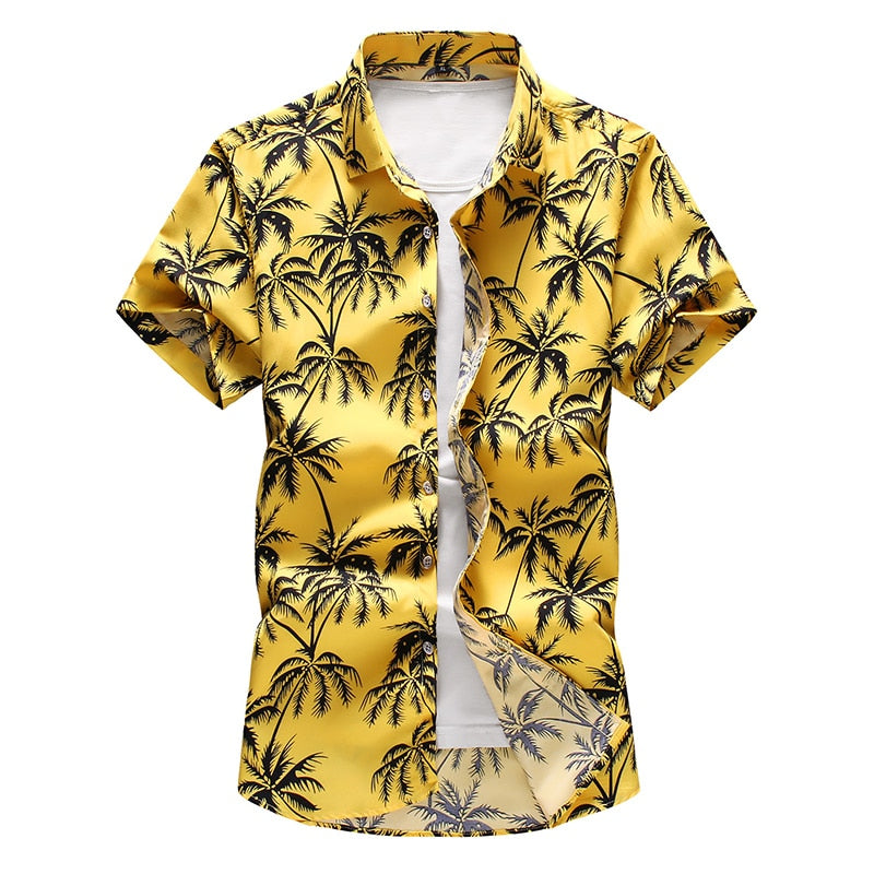 Hawaiian Fashion Casual Printing Short Sleeve Flower Shirt