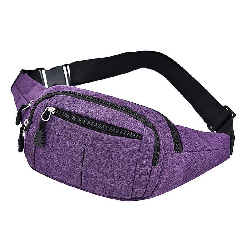 Fashion Men Waist Bag Casual Fanny Pack Canvas Outdoor