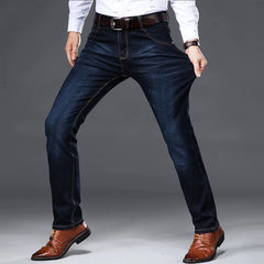 Classic Men's Large Size Jeans Fashion Business Casual