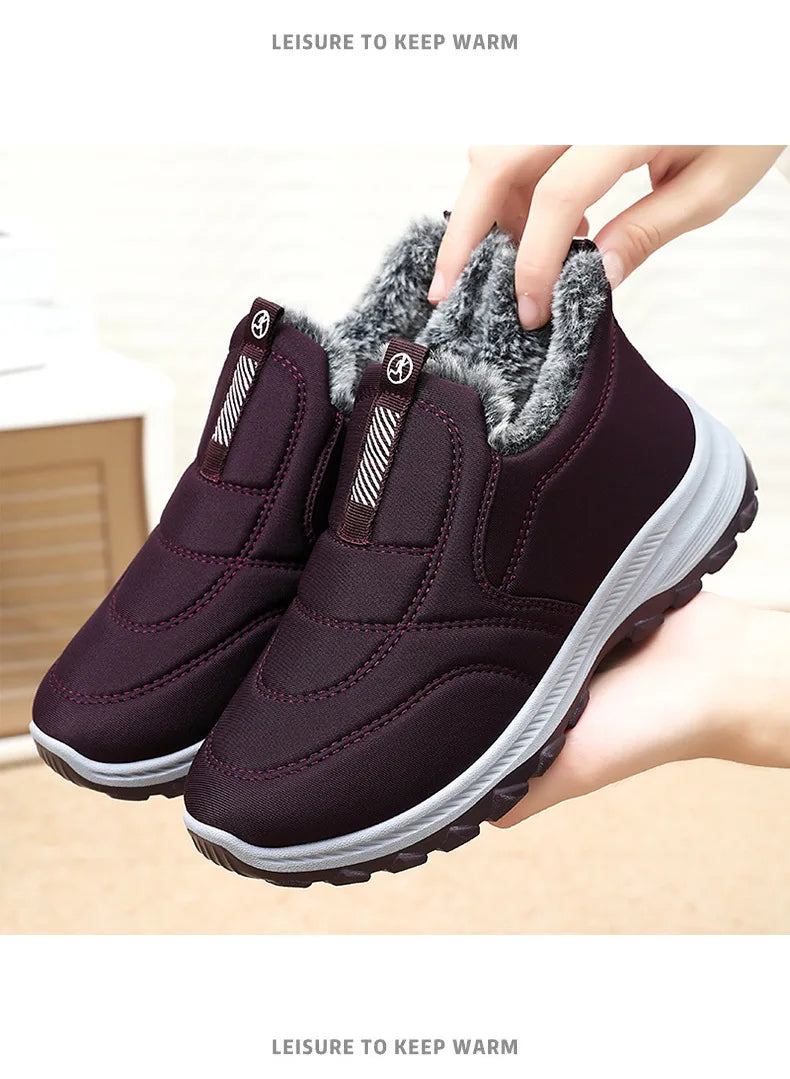 Women Lightweight Winter Shoes Ankle Boots Plus Size