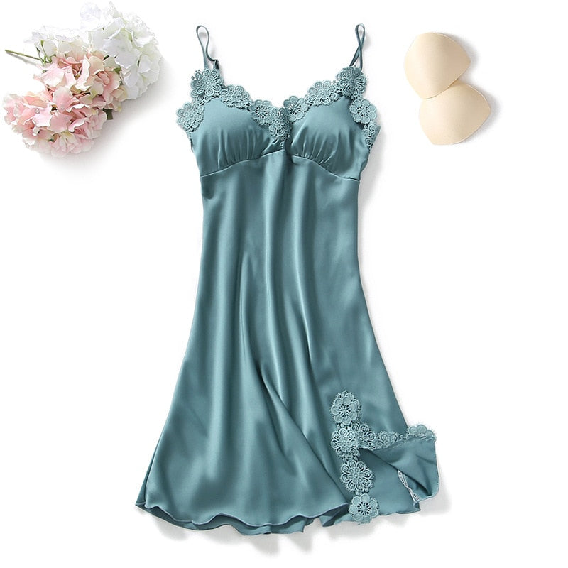 4PCS Pajamas Set V-Neck Negligee Sleep Wear Home Nightie