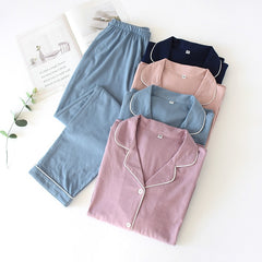 style couple pajamas suit long-sleeved plus size home service