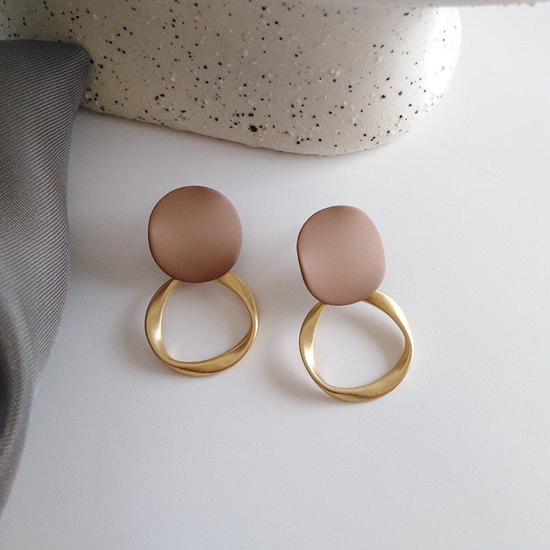 Vintage Matte Statement Dangle Earring Trend Jewelry