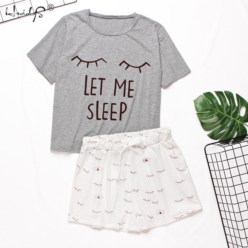 Pajamas Set Cartoon Casual Women Clothing