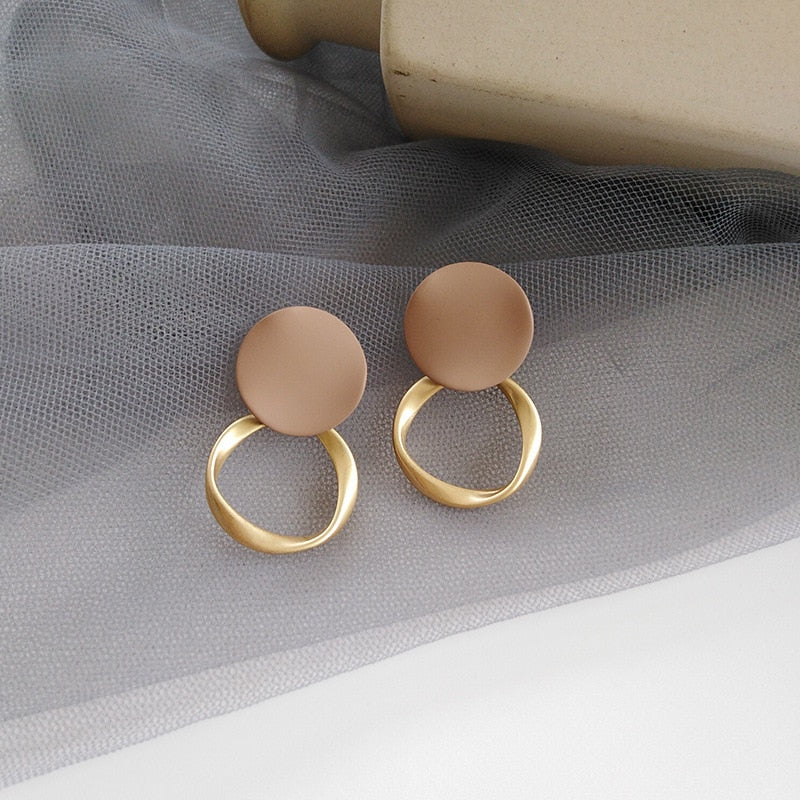 Vintage Matte Statement Dangle Earring Trend Jewelry