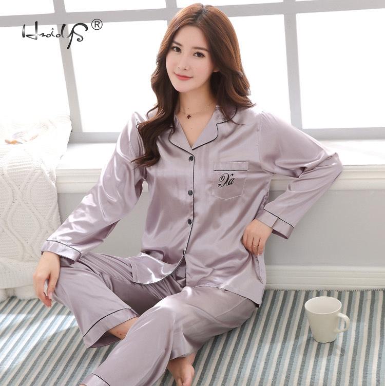 Luxury Pajama suit Satin Silk Pajamas Sets Couple Sleepwear Night Suit