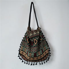 Vintage Bohemian Fringe Shoulder Bag Tassel Boho Hippie Gypsy