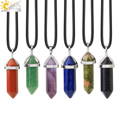 Crystal Necklaces Gem Stone Quartz Necklace Pendant Chakra