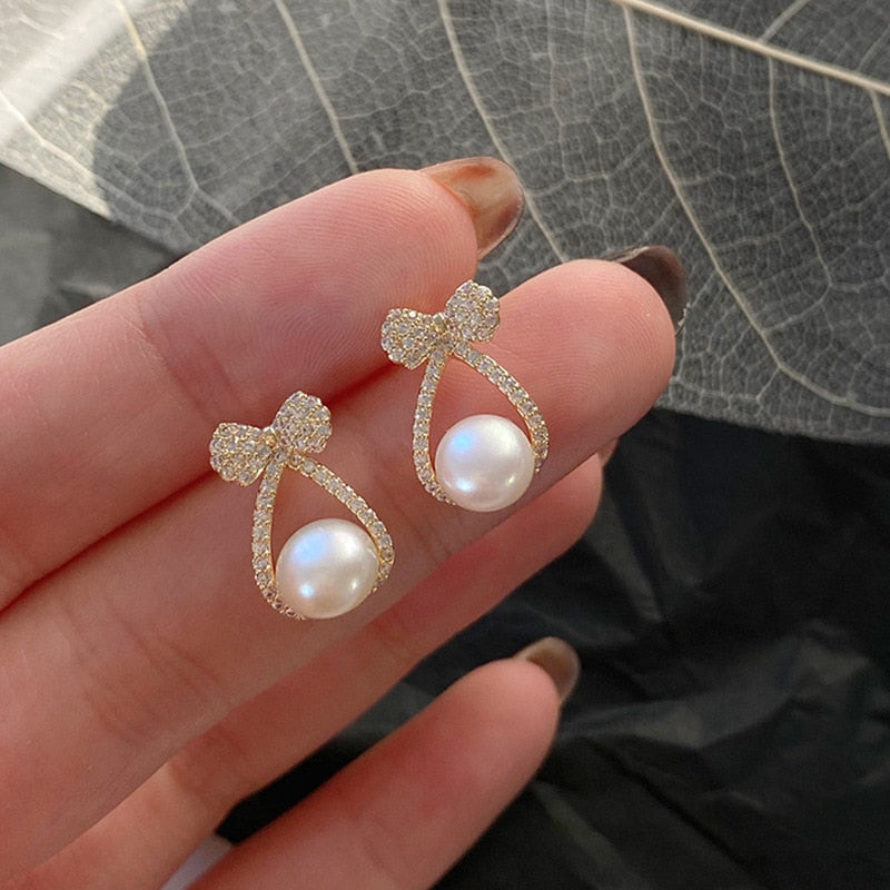 Fashion Baroque Pearl Versatile Pendant Earrings Jewelry