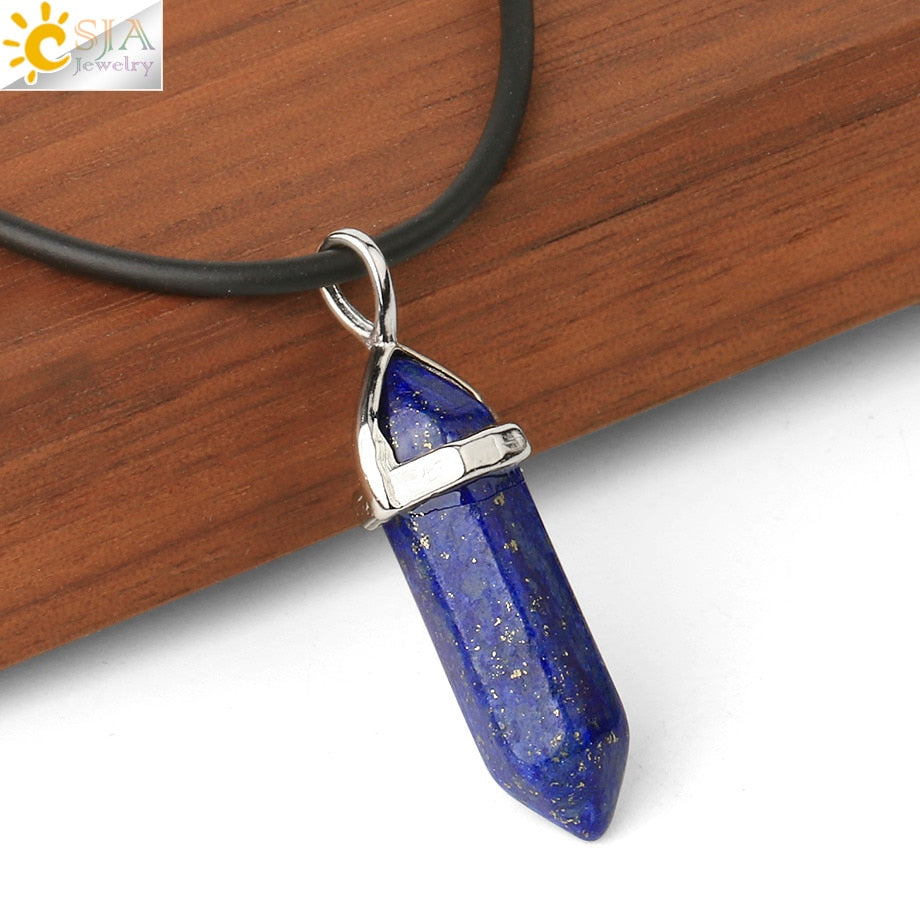 Crystal Necklaces Gem Stone Quartz Necklace Pendant Chakra