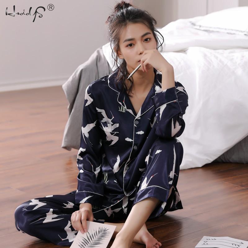 Lovers Pajamas Couple Night Silk Pajamas Nightwear Sleepwear