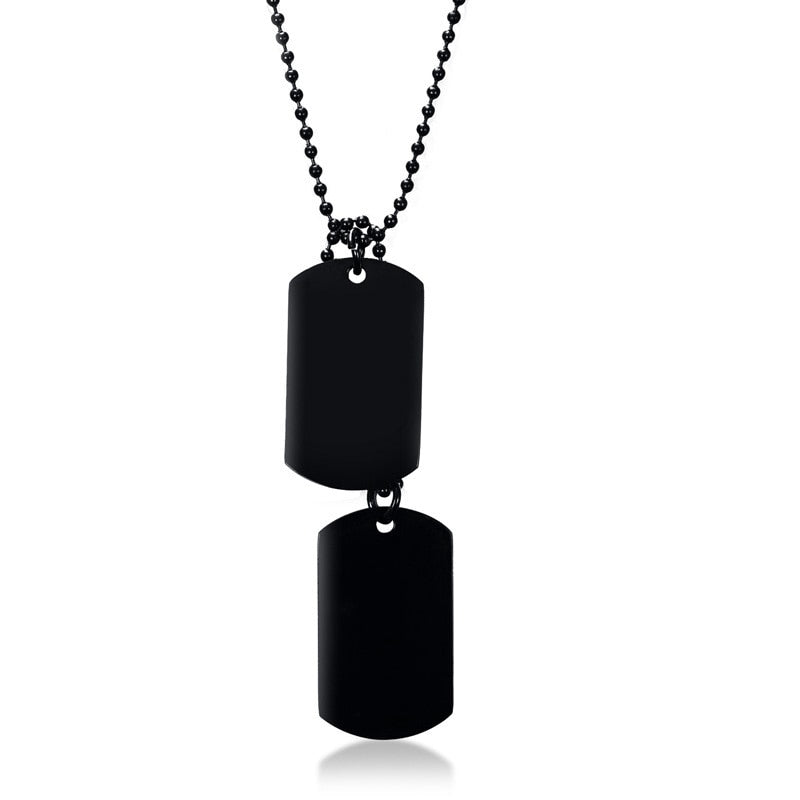 Stainless Steel Tag Necklace for Men Jewelry Chain Necklace