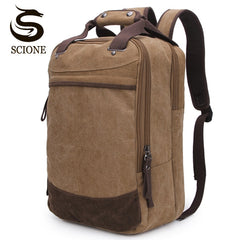 Large Capacity Canvas Shoulder Bags Female/Male Travel Backpack