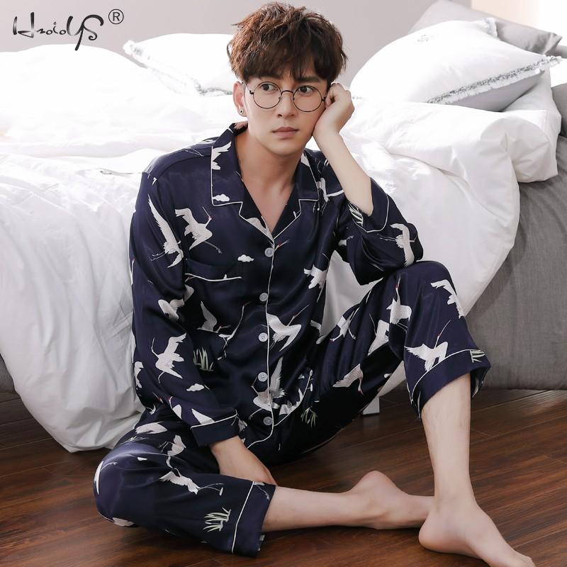 Lovers Pajamas Couple Night Silk Pajamas Nightwear Sleepwear