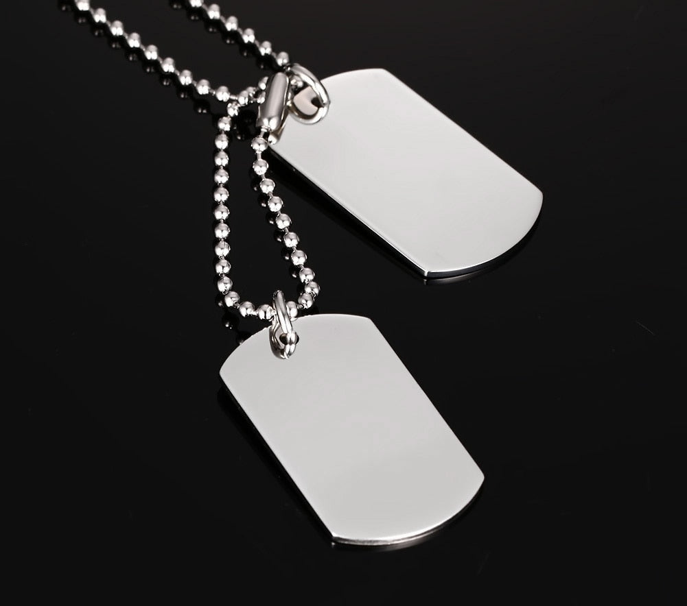 Stainless Steel Tag Necklace for Men Jewelry Chain Necklace