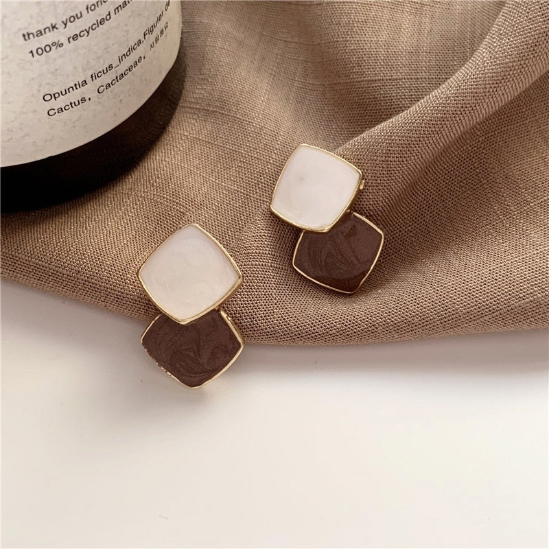 Vintage Matte Statement Dangle Earring Trend Jewelry