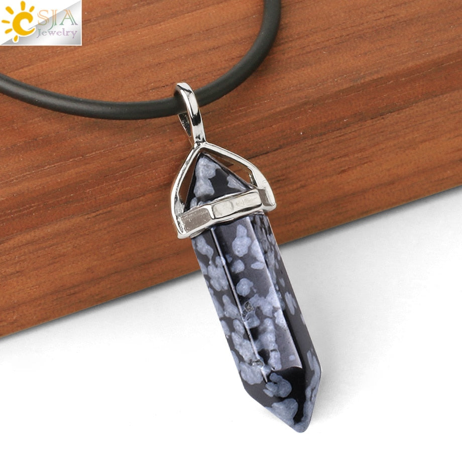 Crystal Necklaces Gem Stone Quartz Necklace Pendant Chakra