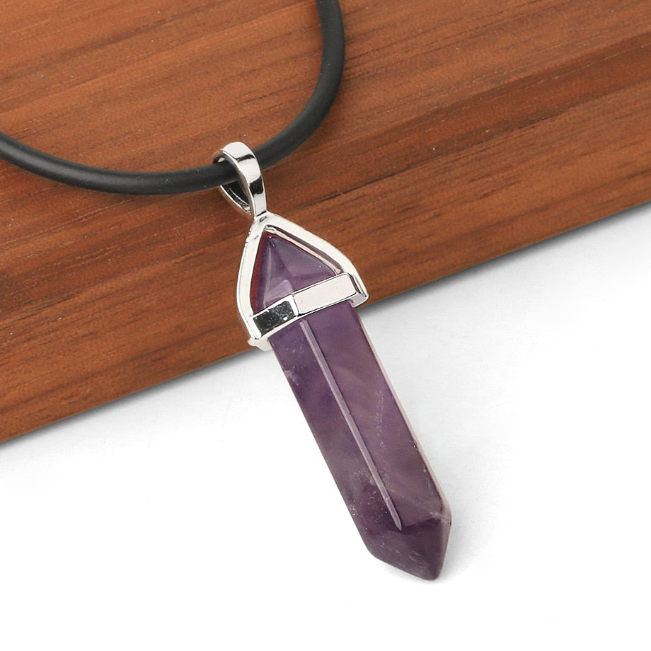 Crystal Necklaces Gem Stone Quartz Necklace Pendant Chakra