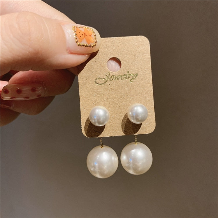 Fashion Baroque Pearl Versatile Pendant Earrings Jewelry