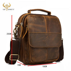 Original Leather Male Fashion Casual Tote Messenger