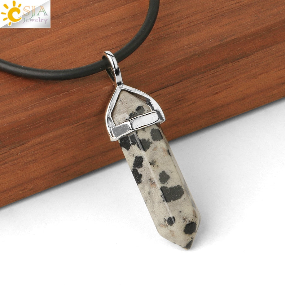 Crystal Necklaces Gem Stone Quartz Necklace Pendant Chakra