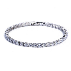 4mm Cubic Zirconia Tennis Bracelet Chain Bracelets