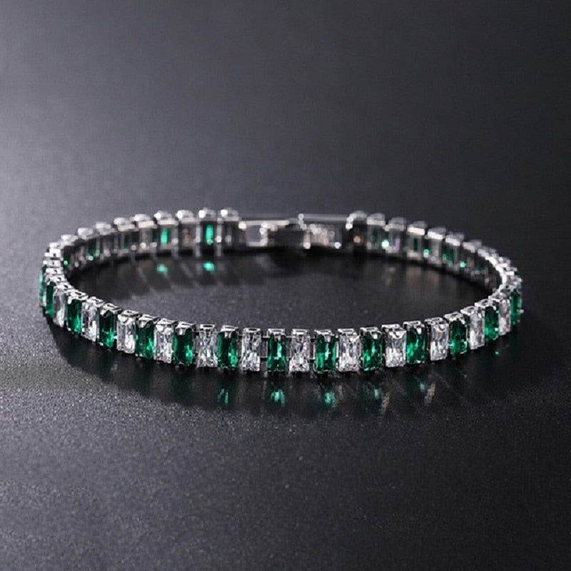 4mm Cubic Zirconia Tennis Bracelet Chain Bracelets