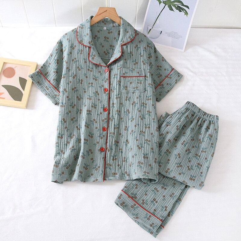 pajamas cotton crepe home service small Rose suit