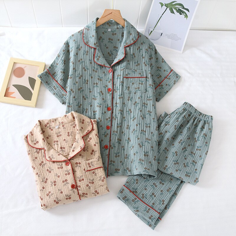 pajamas cotton crepe home service small Rose suit